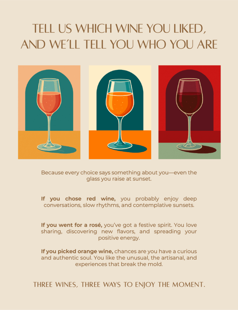 An afternoon of wine, sunsets, and good moments